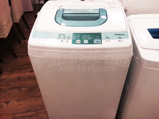 買取金額5000円　HITACHI　日立　洗濯機　2014年製　５K　NW-5SR
